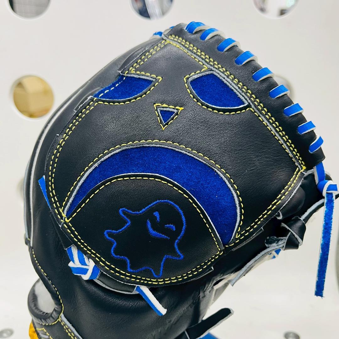 ミズノプロ　オリジナルオーダーグラブ　軟式用　投手用　お化け刺繍入り　型付け済