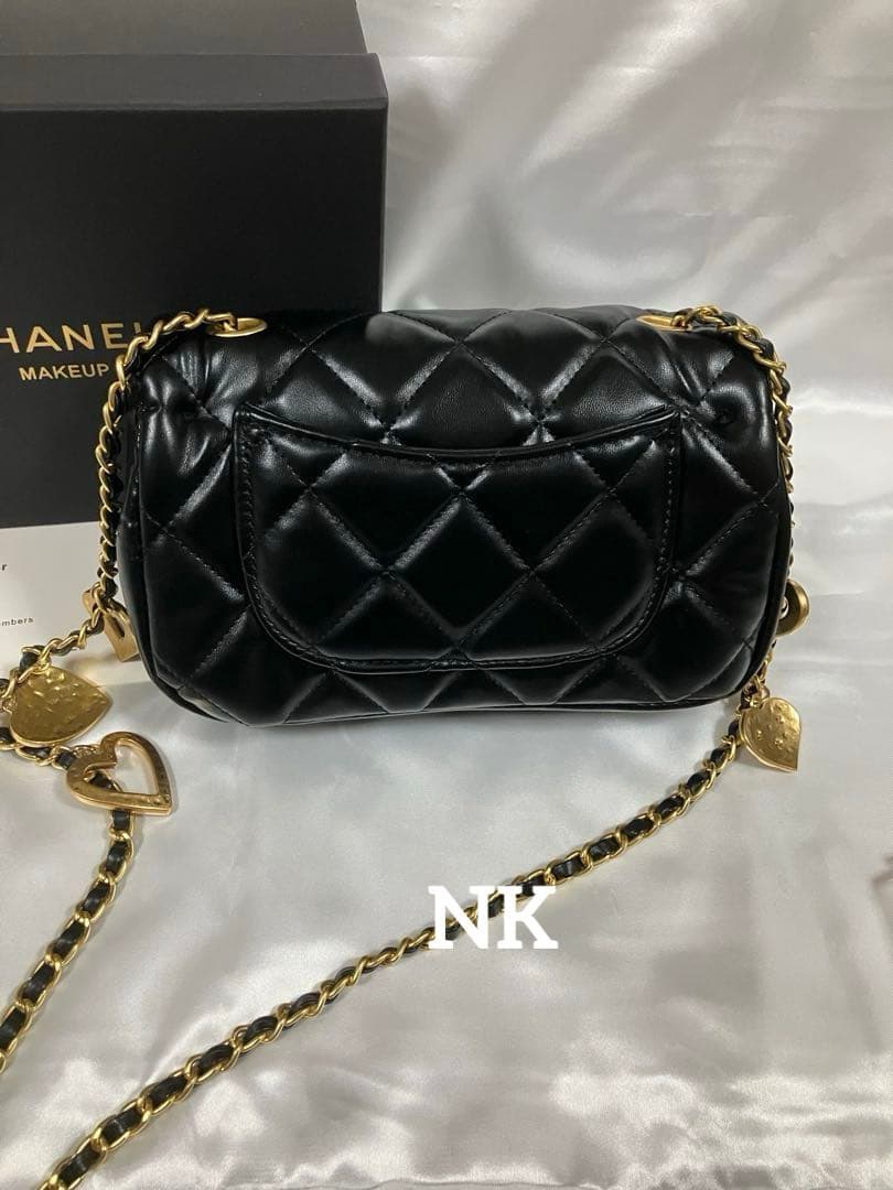 ブラック　ハートチェーン　シャネル　ノベルティ　ショルダーバッグ　VIP 2