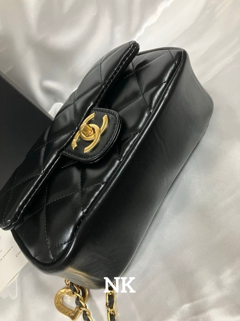 ブラック　ハートチェーン　シャネル　ノベルティ　ショルダーバッグ　VIP 2