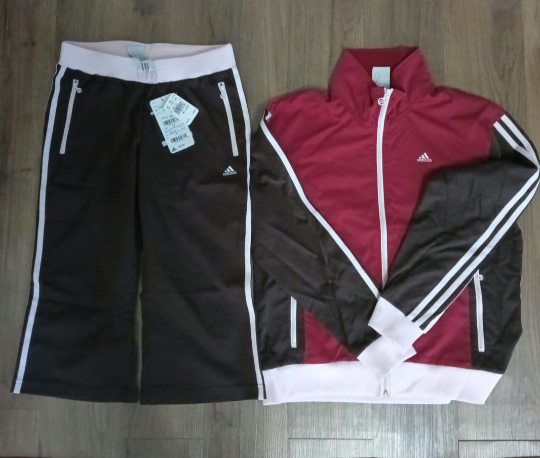 アディダス　adidas　ジャージ　上下セット　新品＋美品　M＋ L