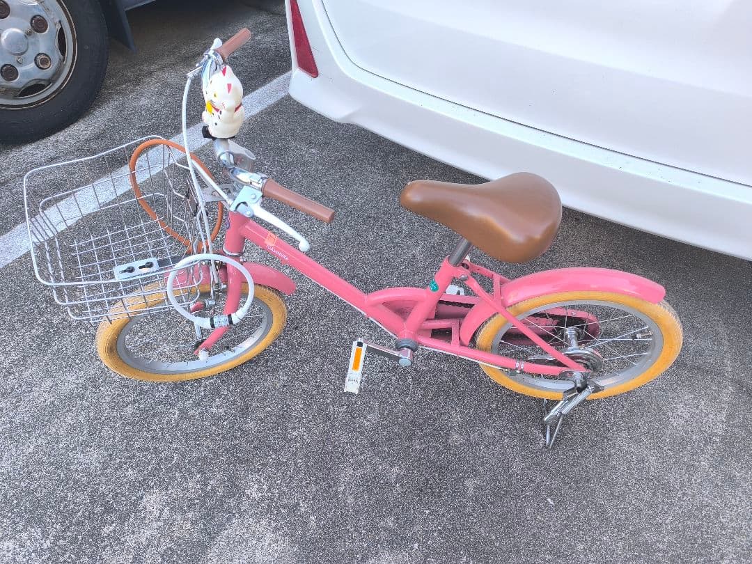 東京バイク　ピンク 幼児用自転車 前バスケット付き