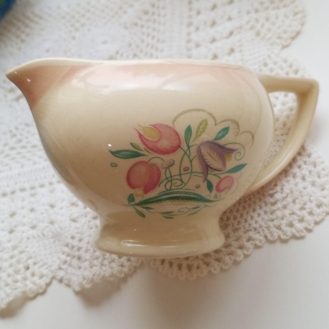 スージークーパー❤️希少ドレスデンスプレイ ピンク☆イギリス アンティーク