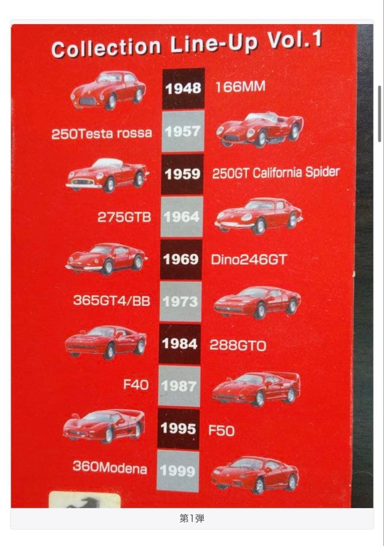 フェラーリコレクションラインアップフルコンプおまけ付き