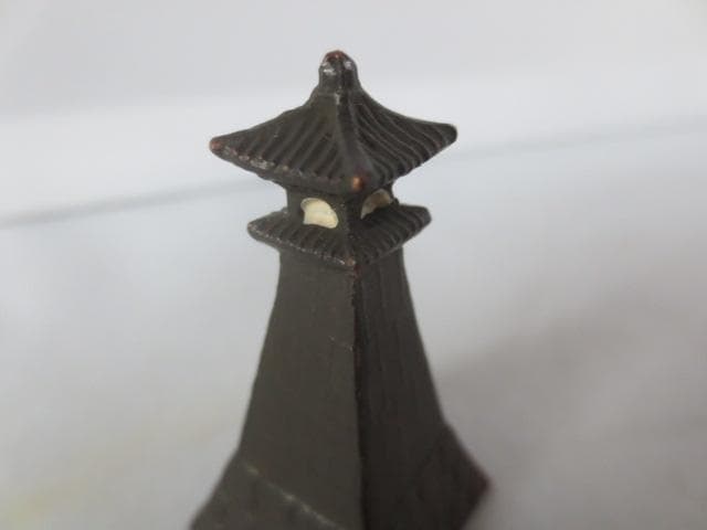 R7/09/25-2　銅器やぐら　添配　添景　盆景パーツ　水石　高さ約4.5㎝