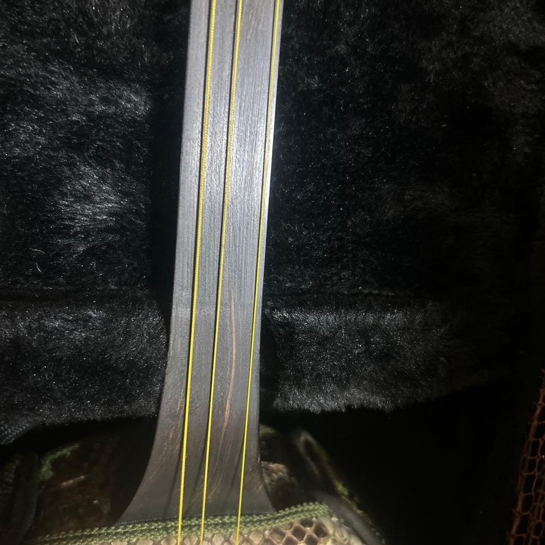 蛇皮 奄美三味線｜奄美大島 福盛堂購入　黒檀｜蛇皮胴巻き｜調整済｜ハードケース付