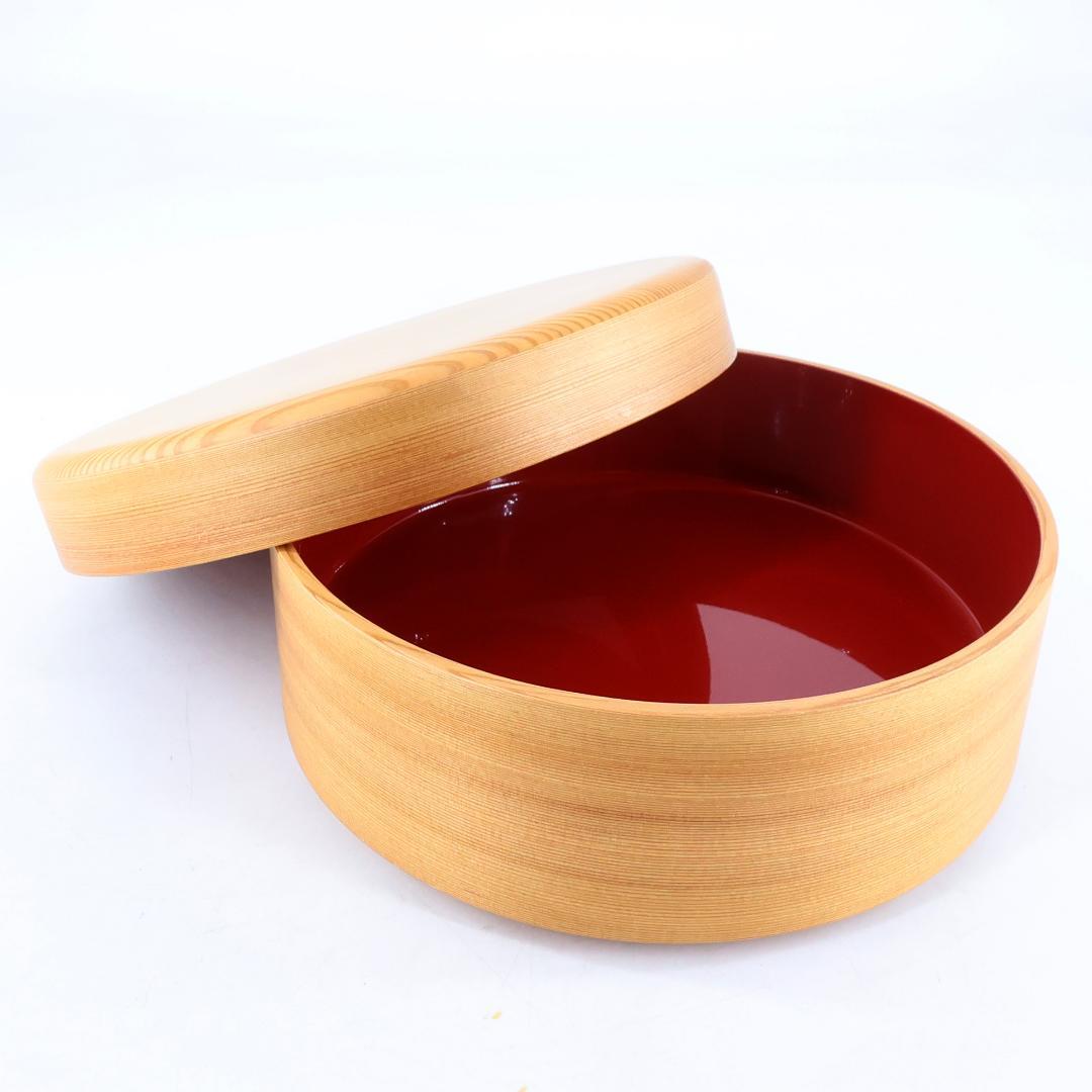 2961★柴田慶信商店　大館　曲げわっぱ うるし塗★菓子器★未使用★