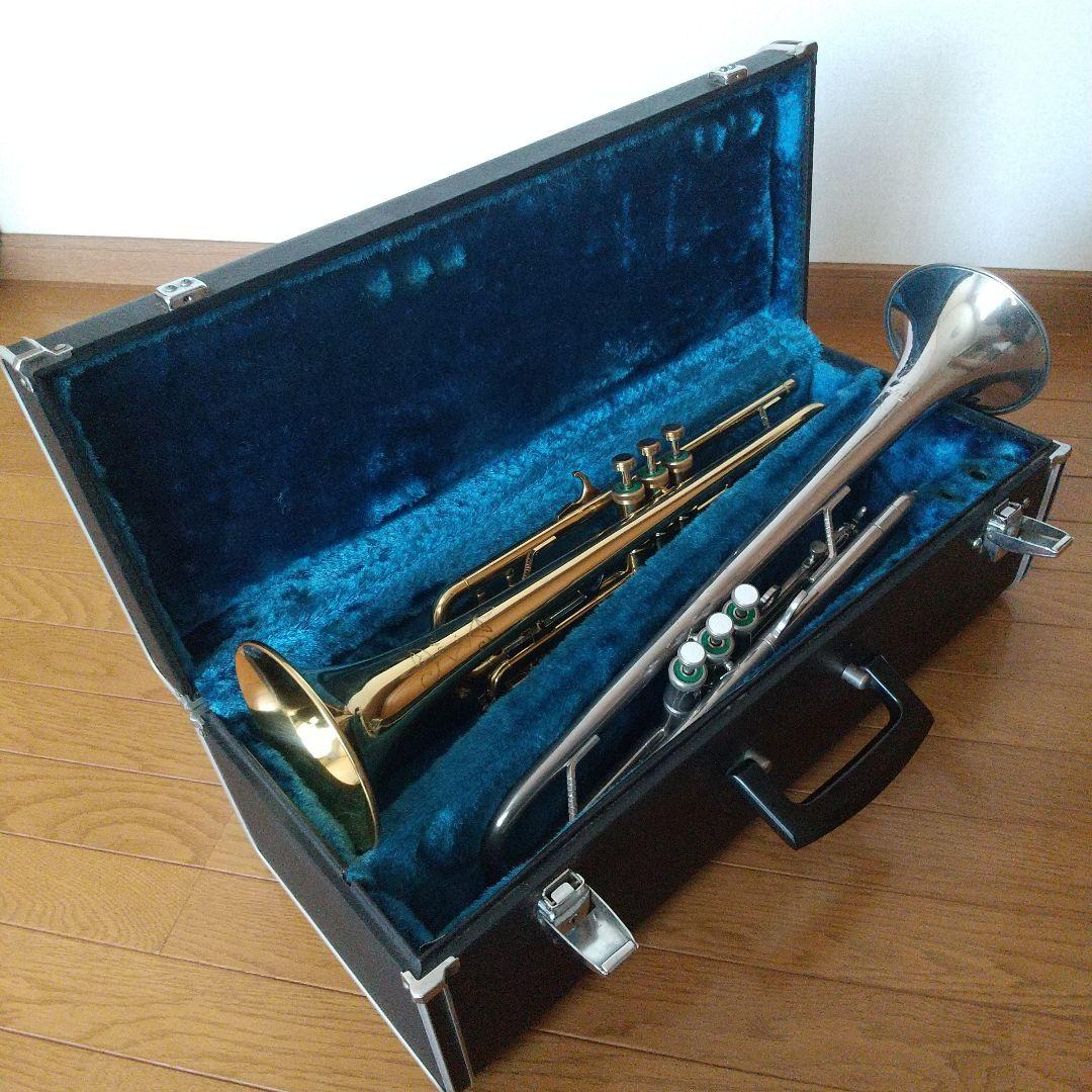 「フジ・デラックス」ゴールドとシルバーの2本セット。ビンテージダブルケース付属