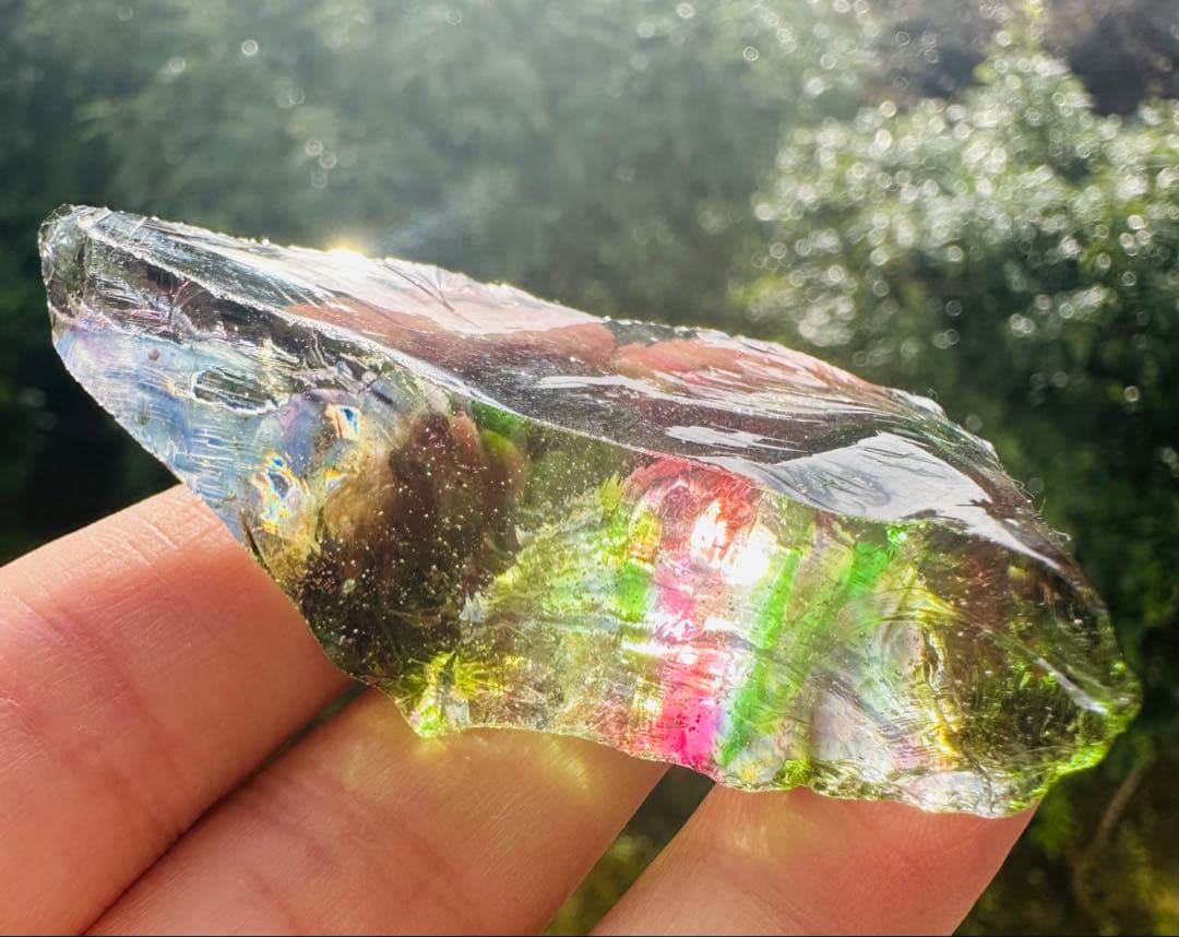 1点物レインボーアンダラクリスタル西ジャワ島マルチカラー高次元ヒーリング瞑想覚醒