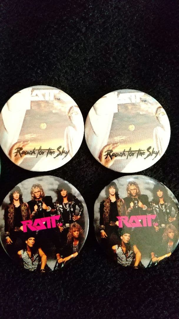 【希少】RATT・KISS ポール・スタンレー缶バッジ 当時物