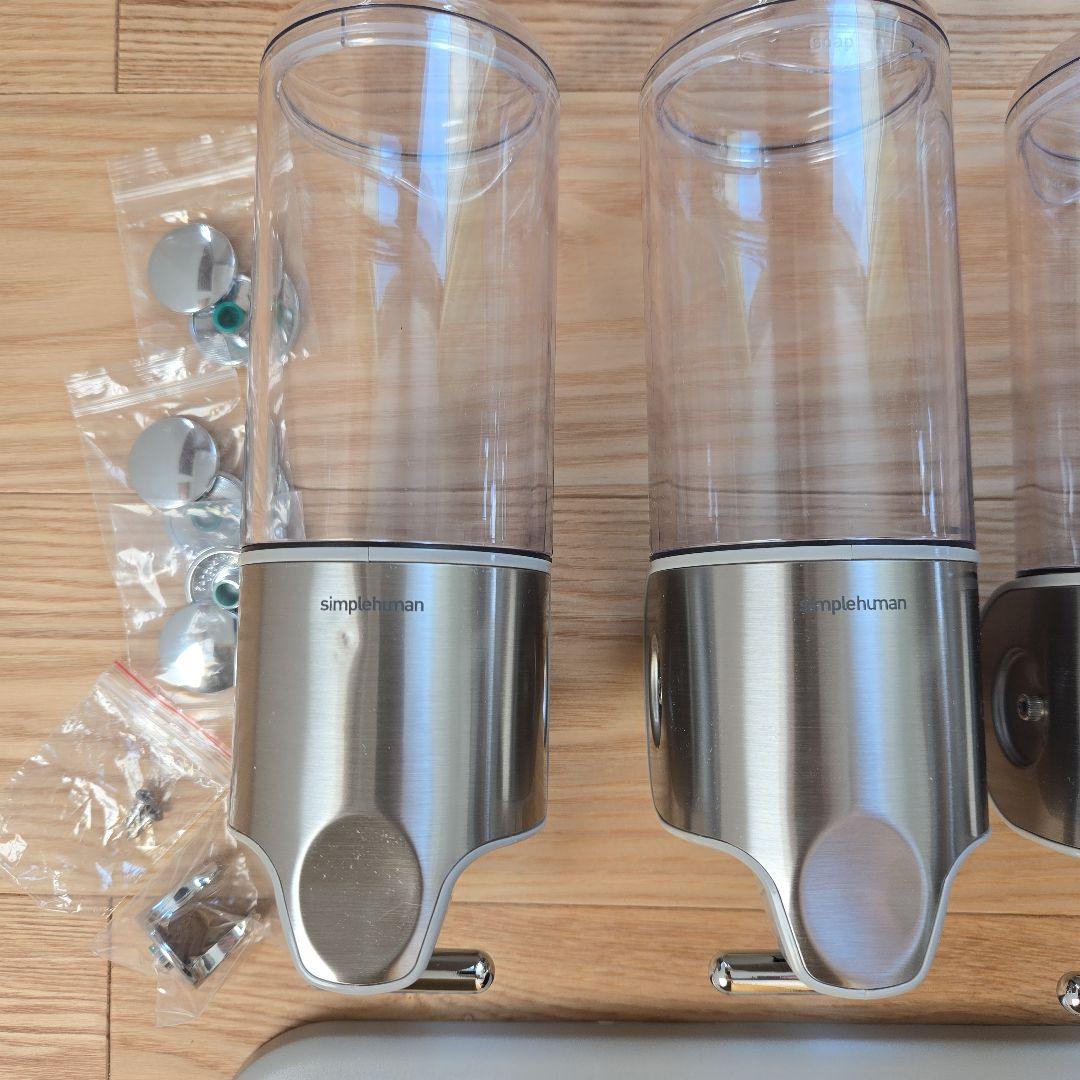 simplehuman ウォールマウントポンプ　444ml×3
