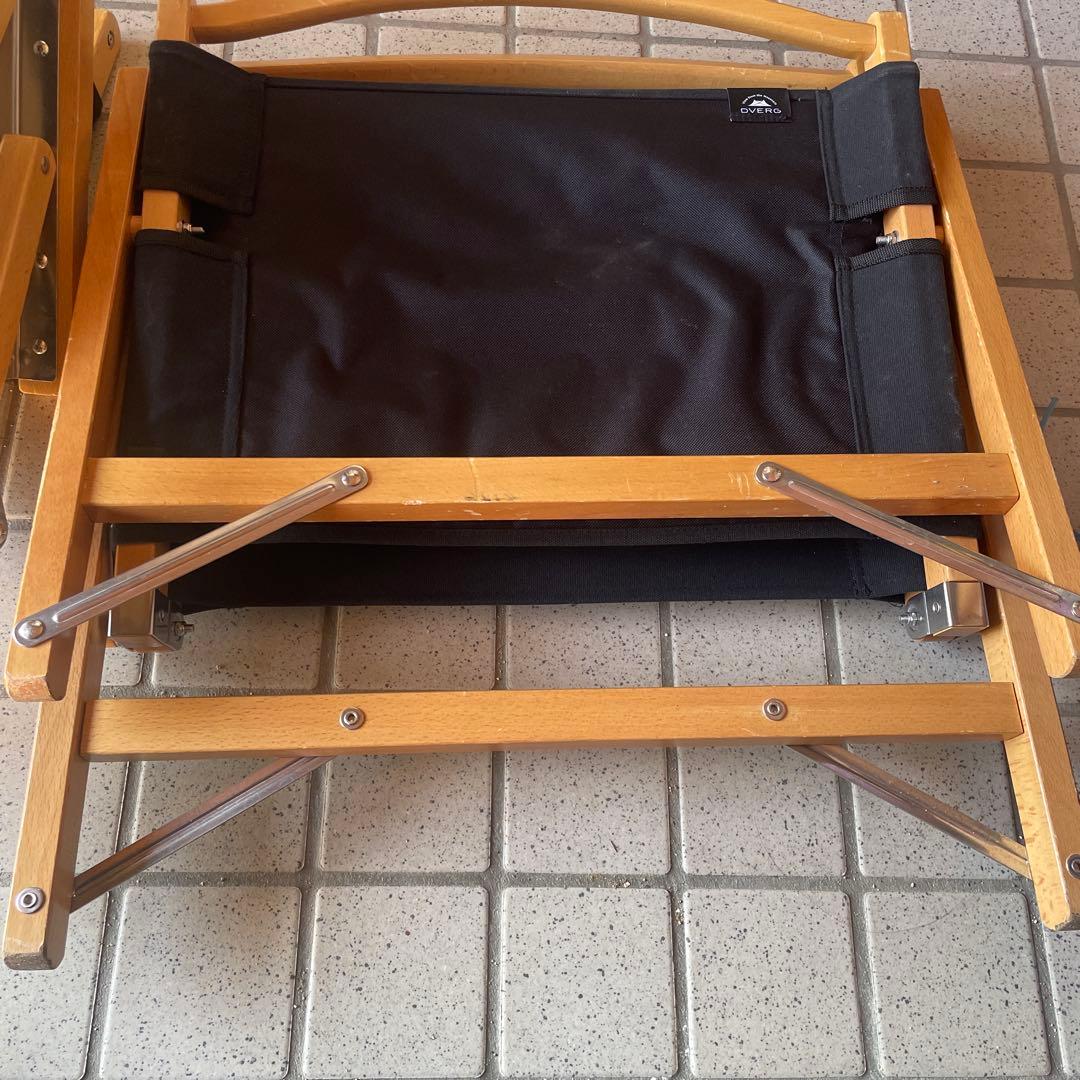 DVERGドベルグ折りたたみ式アウトドアチェア 2脚 黒 ブラック