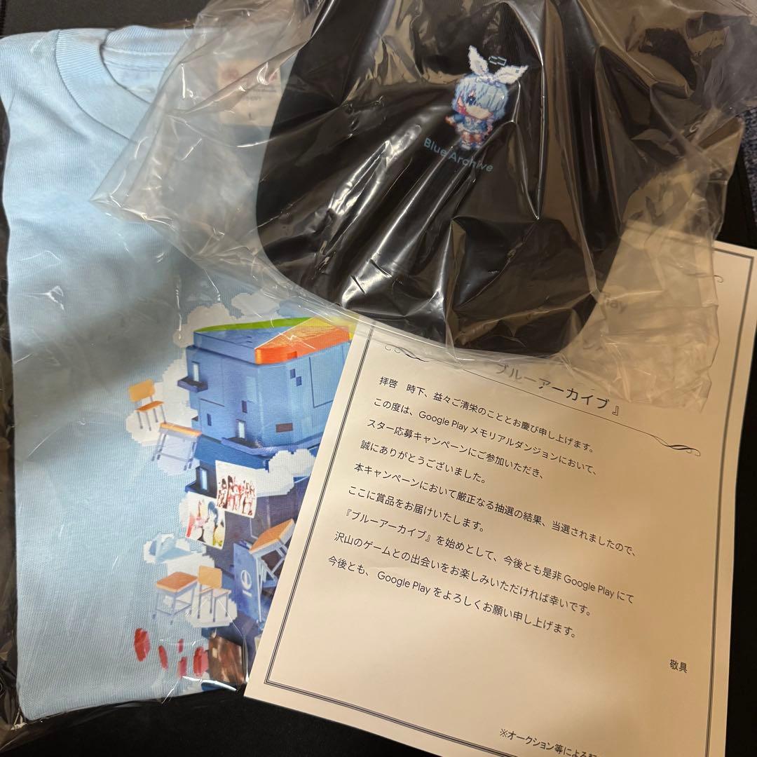 Google Playメモリアルダンジョン ブルーアーカイブ Tシャツ&キャップ
