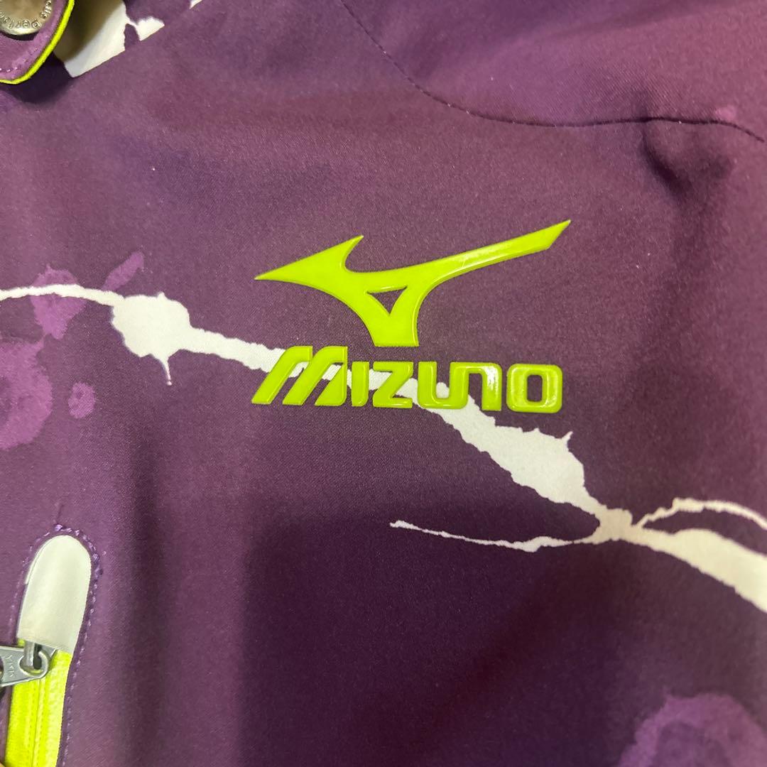 mizuno 紫色スキーウェアセット（ジャケット＆パンツ）
