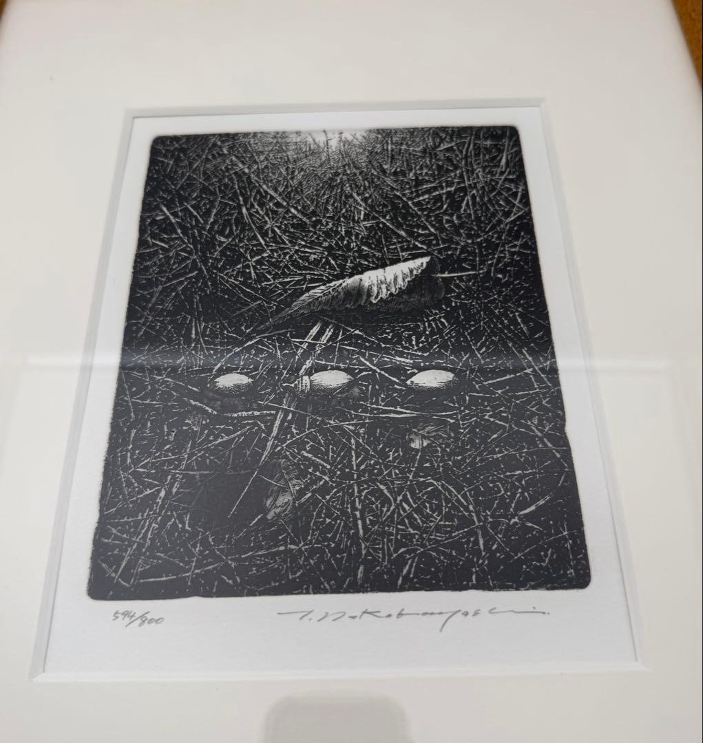 中林忠良 転位 '93 - 地 (種子) エッチング 594/800静物画　版画