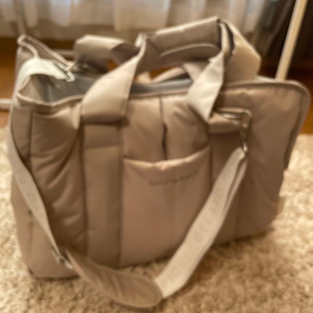 ジェラートピケ 【CAT&DOG】キルティングキャリーバック ベージュ