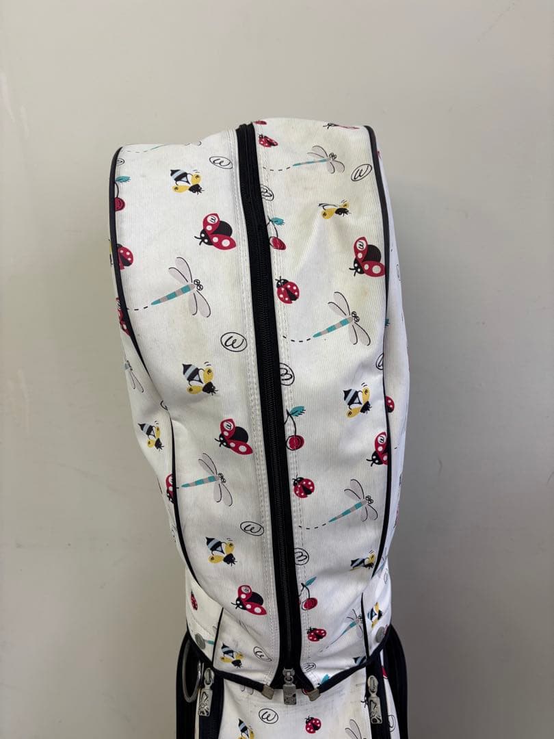 M・U SPORTS ユニーク柄 ホワイト ゴルフ キャディバッグ