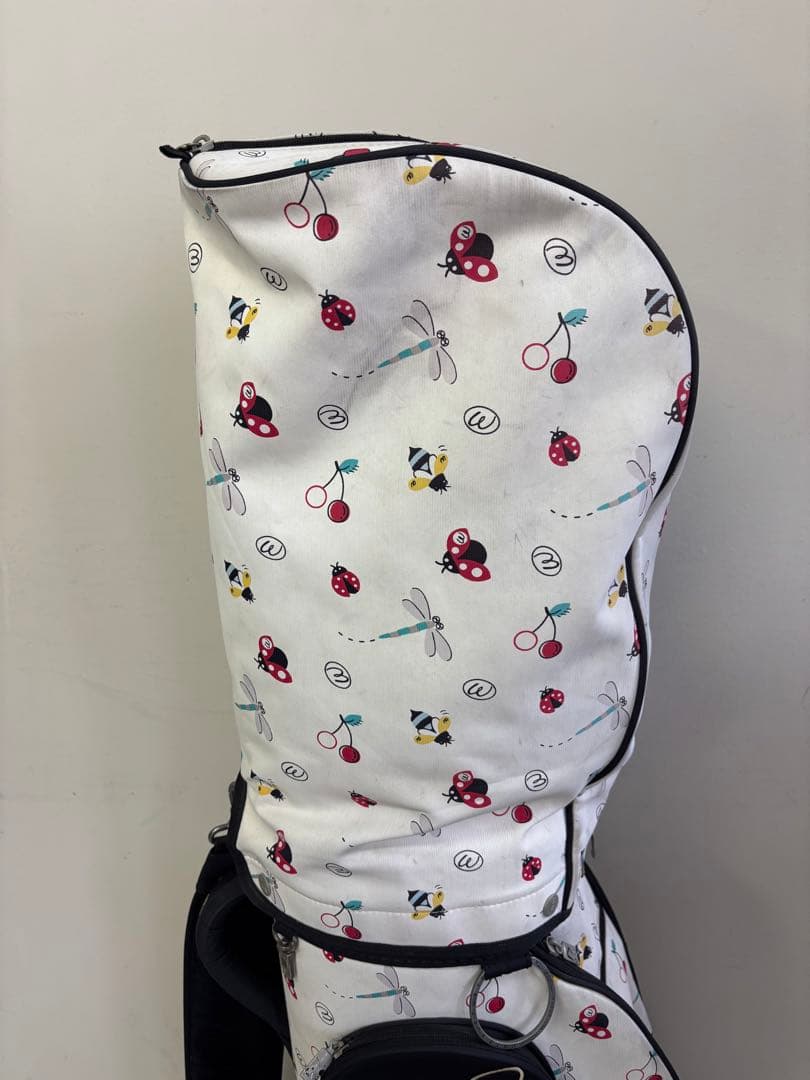 M・U SPORTS ユニーク柄 ホワイト ゴルフ キャディバッグ