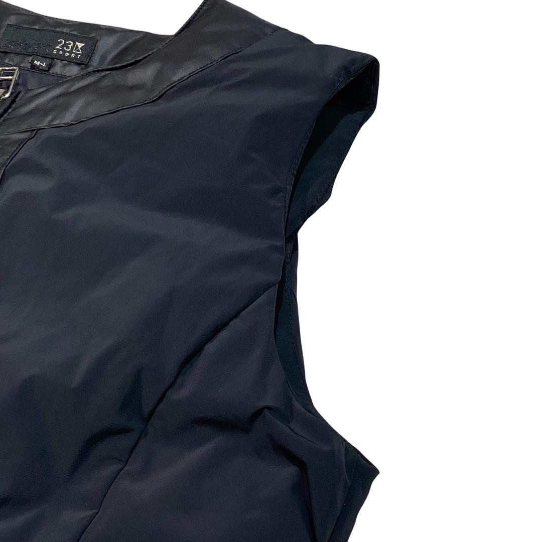 ニジュウサンクゴルフ ノースリーブ ダウン スカート ワンピース M/L 黒