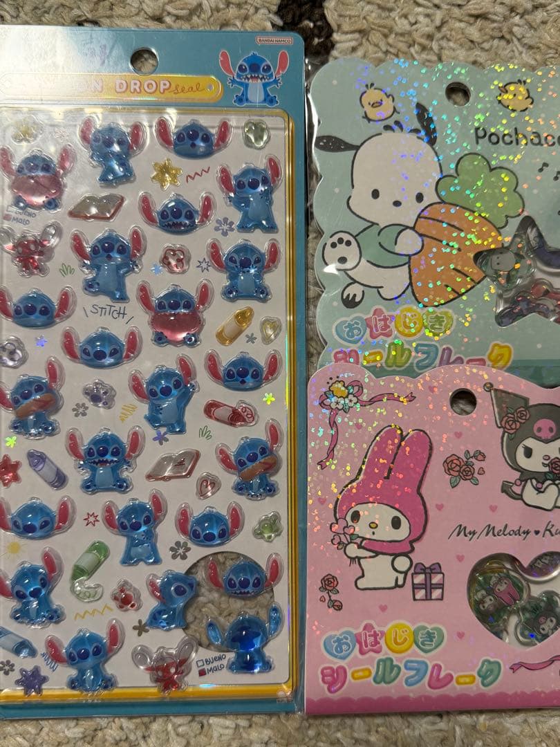 ボンボンドロップ　うるちゅるシール　サンリオ　ディズニー　たまごっち　等15枚