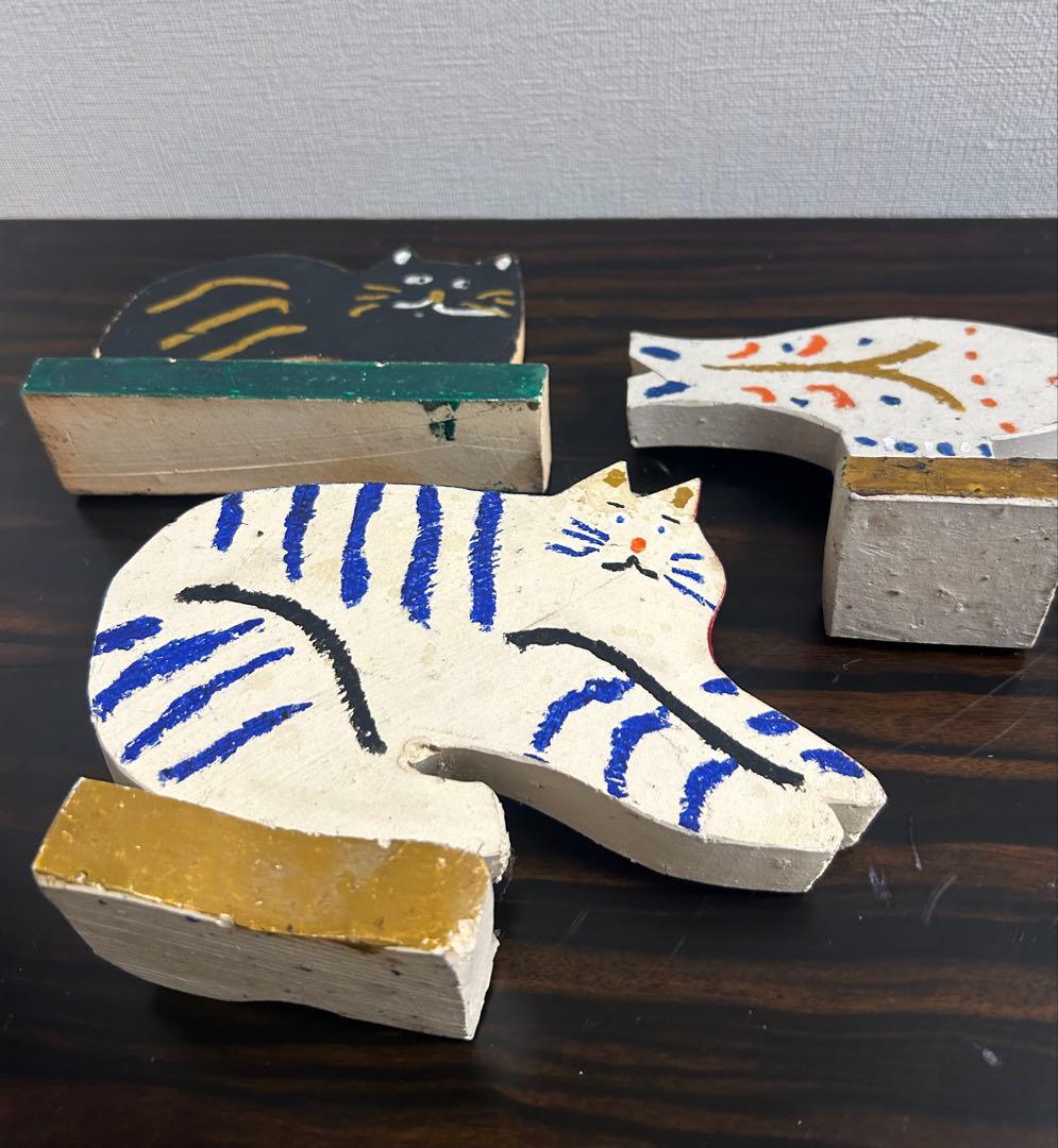 黒田征太郎さん : 猫と魚の陶器オブジェセット