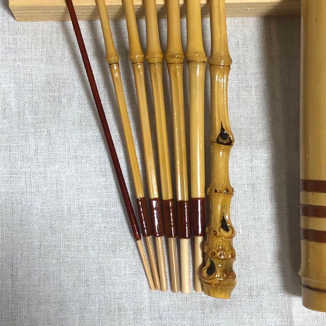 手作りタナゴ竿　竹筒付き