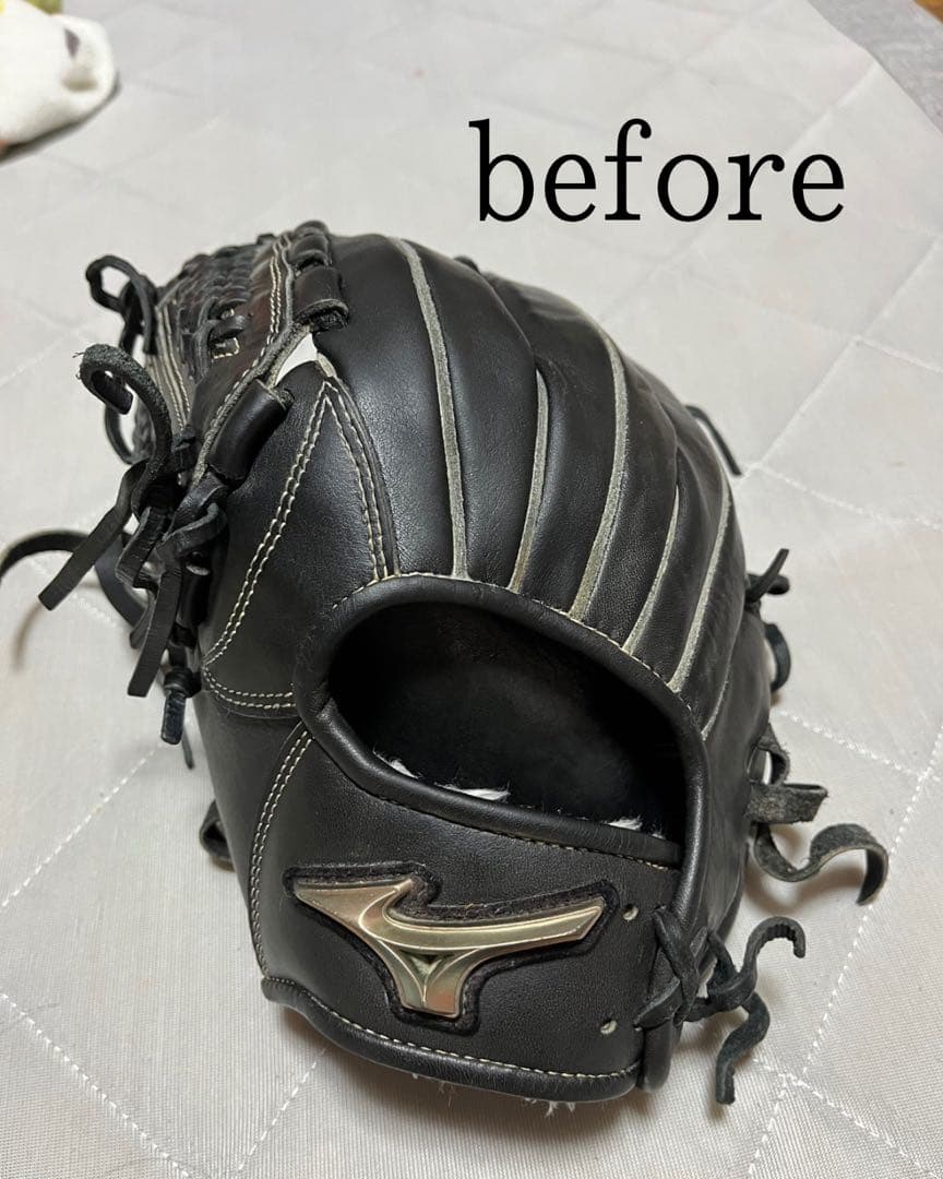 【紐全交換済み中古】少年軟式　左投げ　MIZUNO グローバルエリートRG