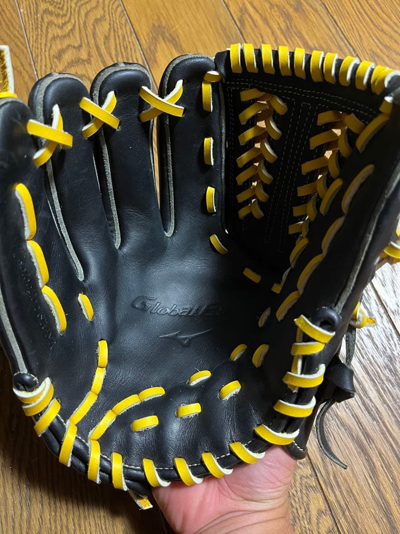 【紐全交換済み中古】少年軟式　左投げ　MIZUNO グローバルエリートRG