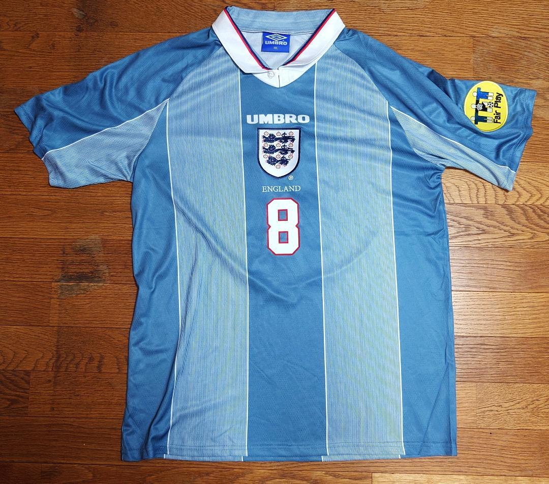 【激レア】1996年 イングランド代表 アウェイ UMBRO ガス 8番