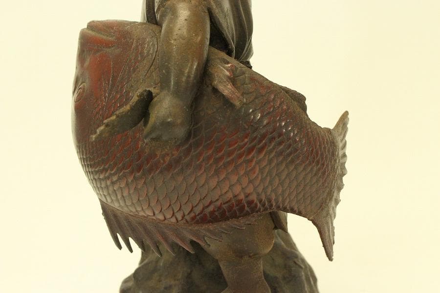 恵比寿 鯛釣 置物 吉祥 縁起物(ZE489)