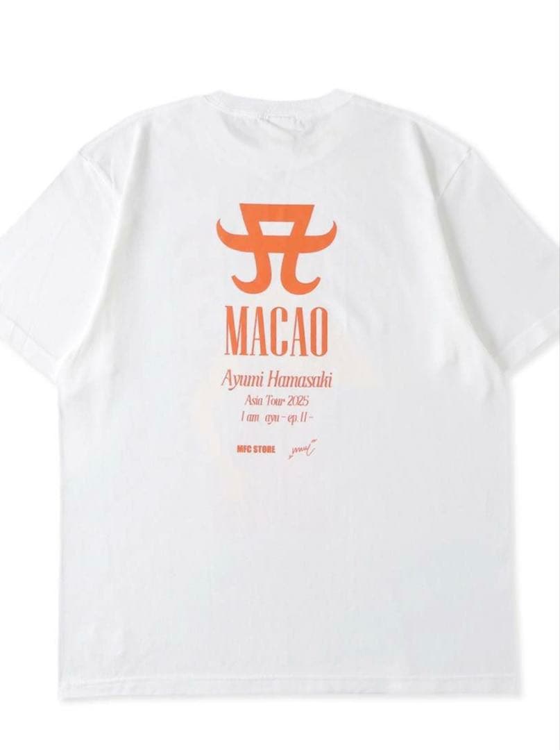 浜崎あゆみ　mfc store コラボ　マカオ　Tシャツ　ホワイト　Mサイズ