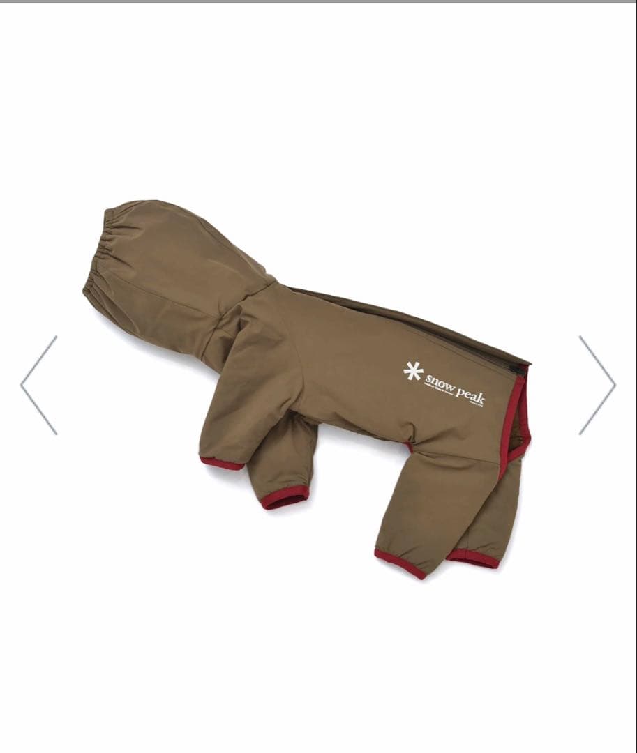 スノーピーク フード付き犬服 オリーブ