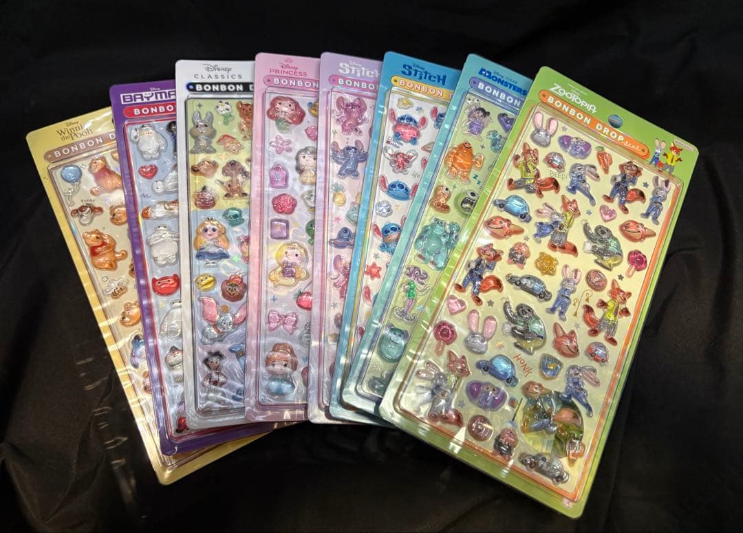 ボンボンドロップシール　ディズニー8種セット