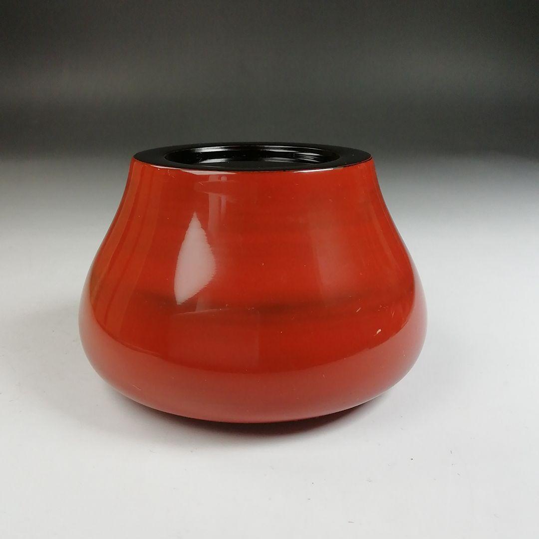 Ｔ８７９　茶入　『根来塗　茶壷』『坂下雄峰 作』　共箱　茶器　茶道具