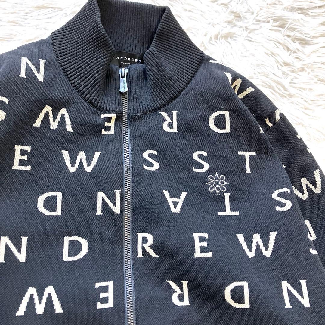St ANDREWS 14Gロゴジャガードフルジップニット 2025秋冬 ゴルフ