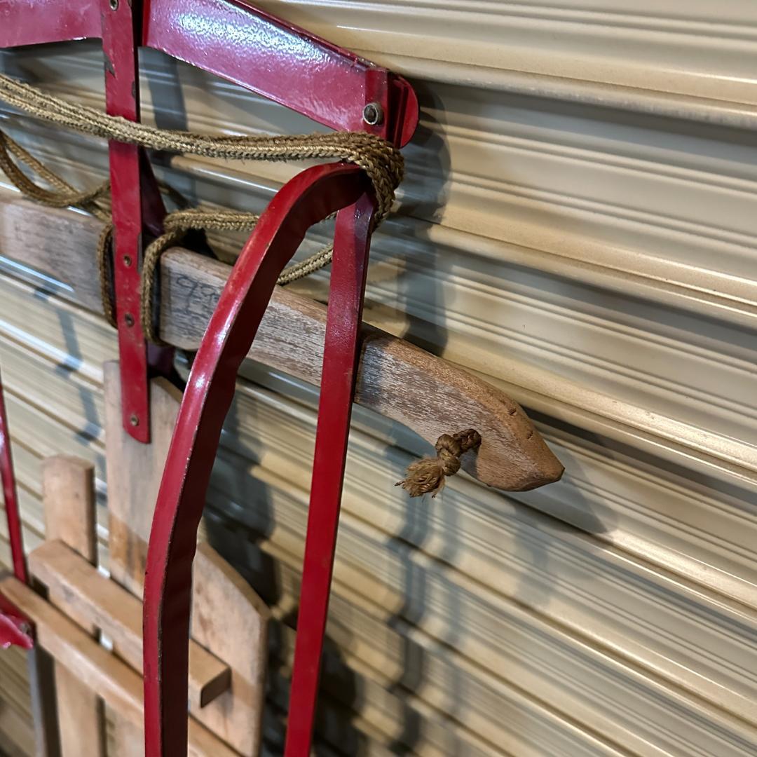 【希少】アメリカ製 Flexible Flyer 木製ヴィンテージソリ 店舗什器