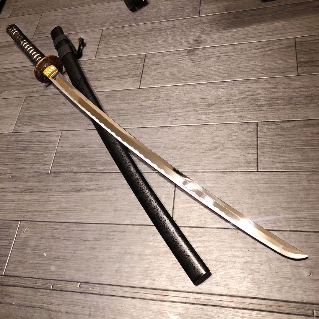 高級模造刀　土佐刀剣　太刀　本研波刃　合金　居合刀