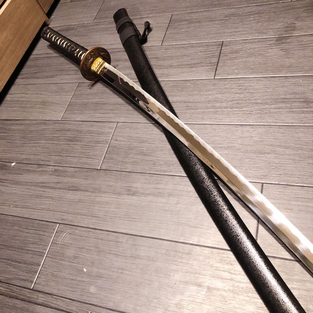 高級模造刀　土佐刀剣　太刀　本研波刃　合金　居合刀