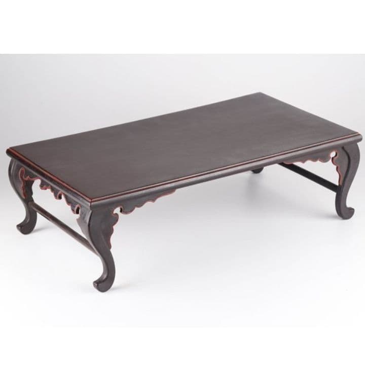 江戸明治期の黒漆塗段紋入平卓 寺院仏具 仏教美術 香炉台 花台春日卓古伊万里盆栽