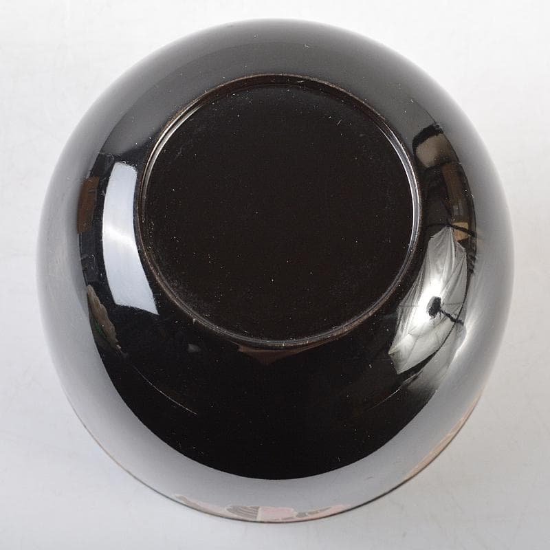 茶道具　漆塗　秀山作　高台寺蒔絵　中棗　共箱　C　R5834