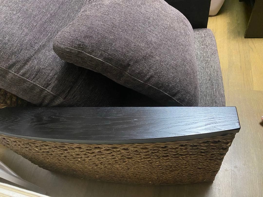 希少 デザイナーズ♦️最高級 ウォーターヒヤシンス♦️モダン ソファ♦️送料込