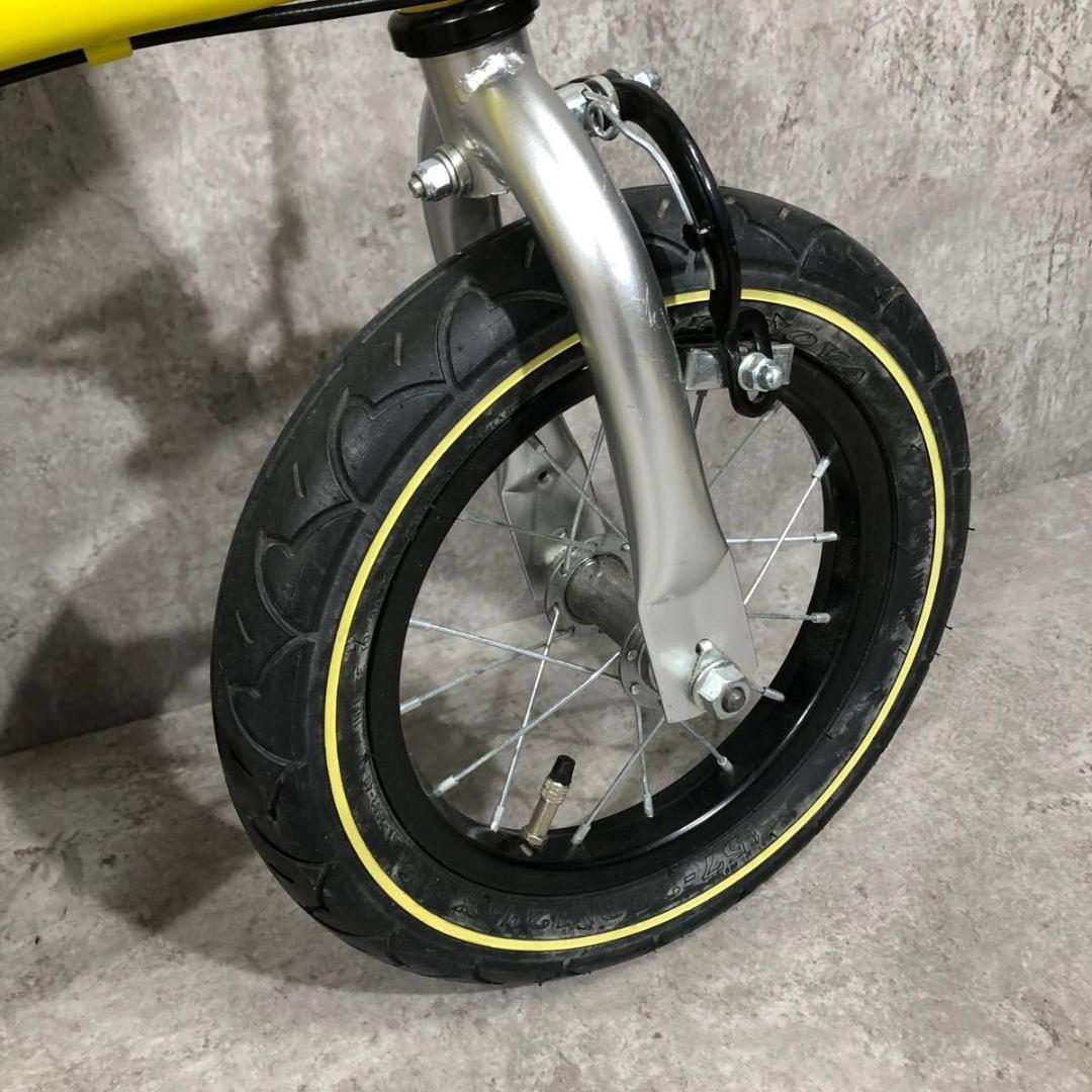 美品 大人気 へんしんバイク 12インチ イエロー 自転車 バランスバイク