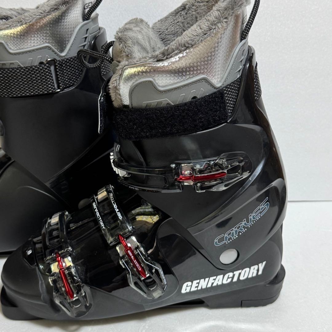 未使用28.5CM スキー ブーツ黒色ブラックGENFACTORY CARVE5