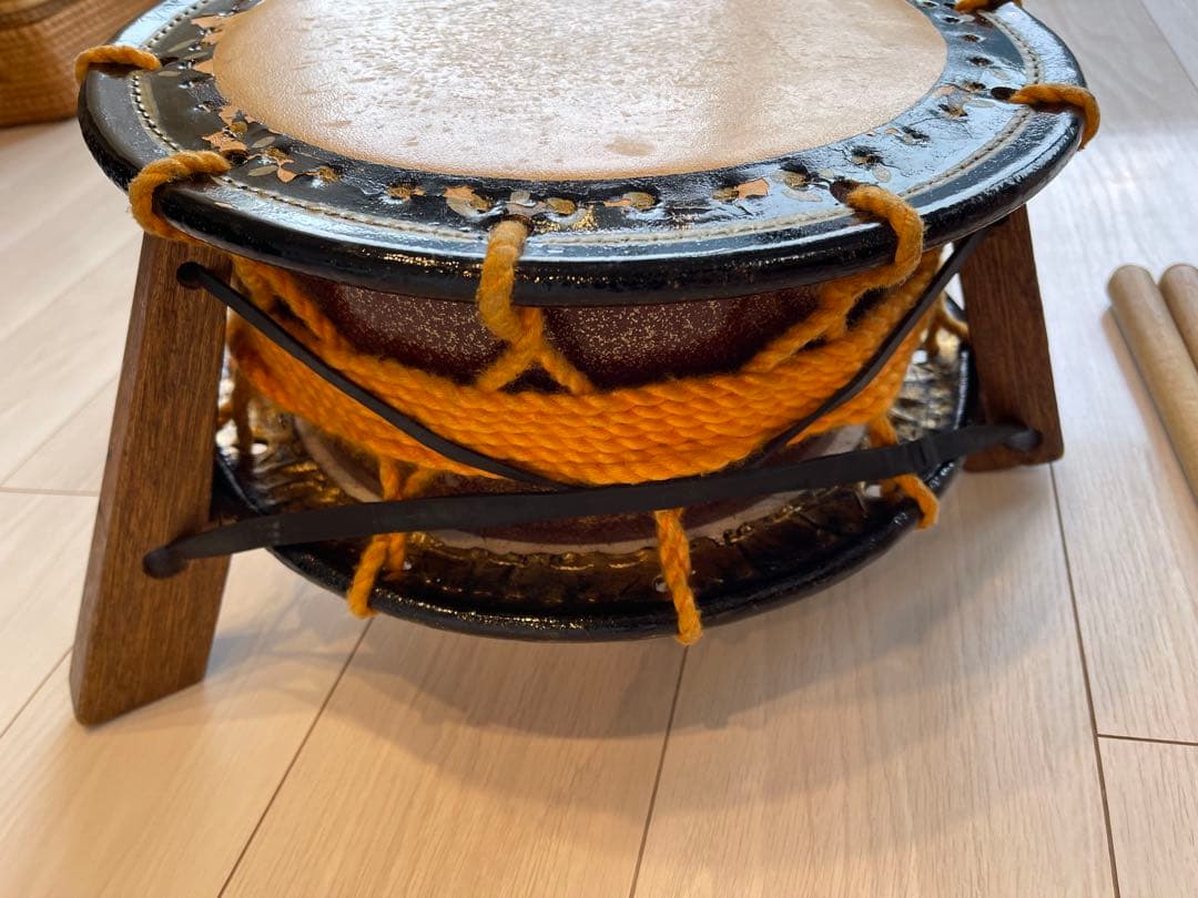 ＊にこ＊　【和楽器】　締太鼓　和太鼓　台座　バチ