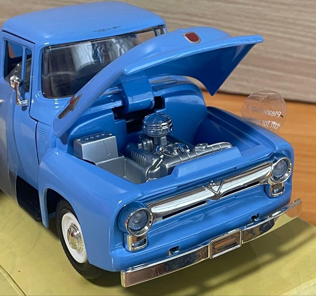 北箱　FordF-100 PickUpミニカーイエロートラックミニカー容器入り
