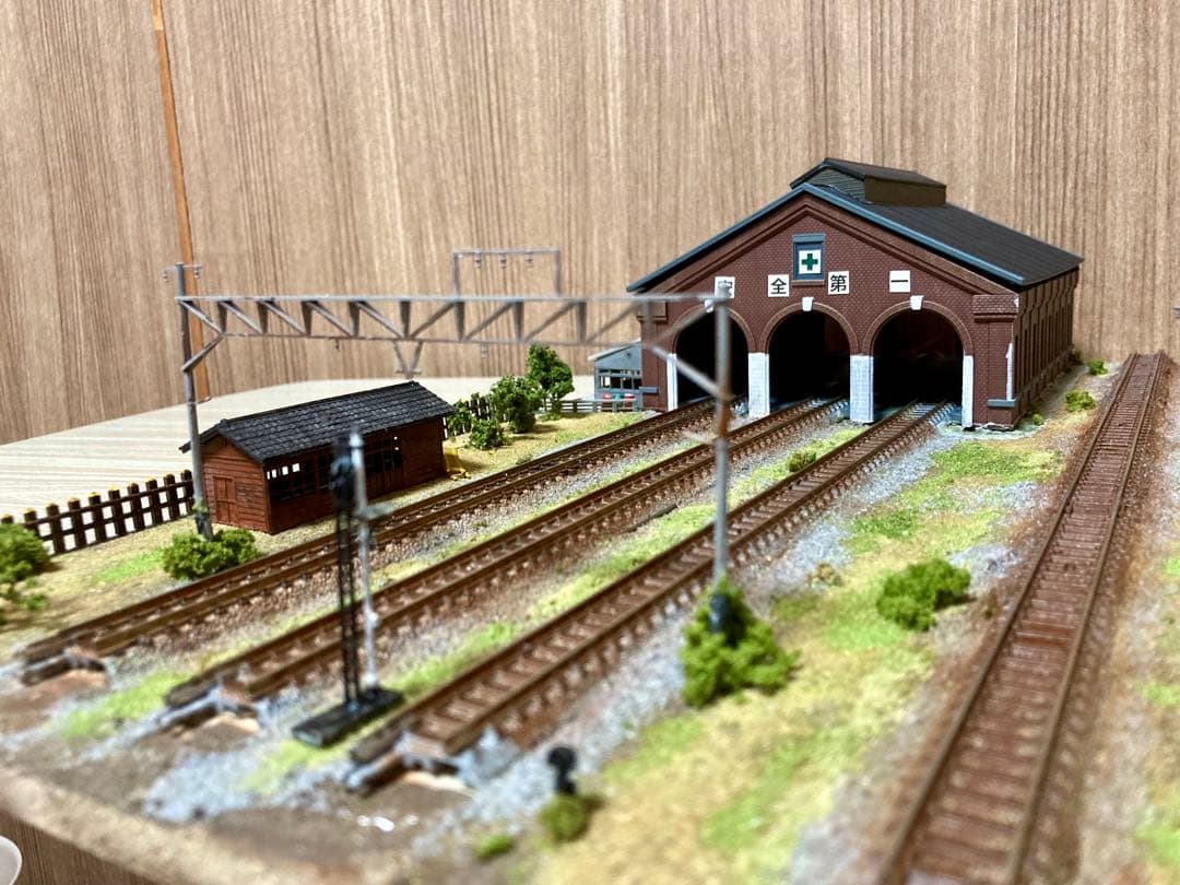 Nゲージ 鉄道模型ジオラマ 昭和のレンガ機関庫