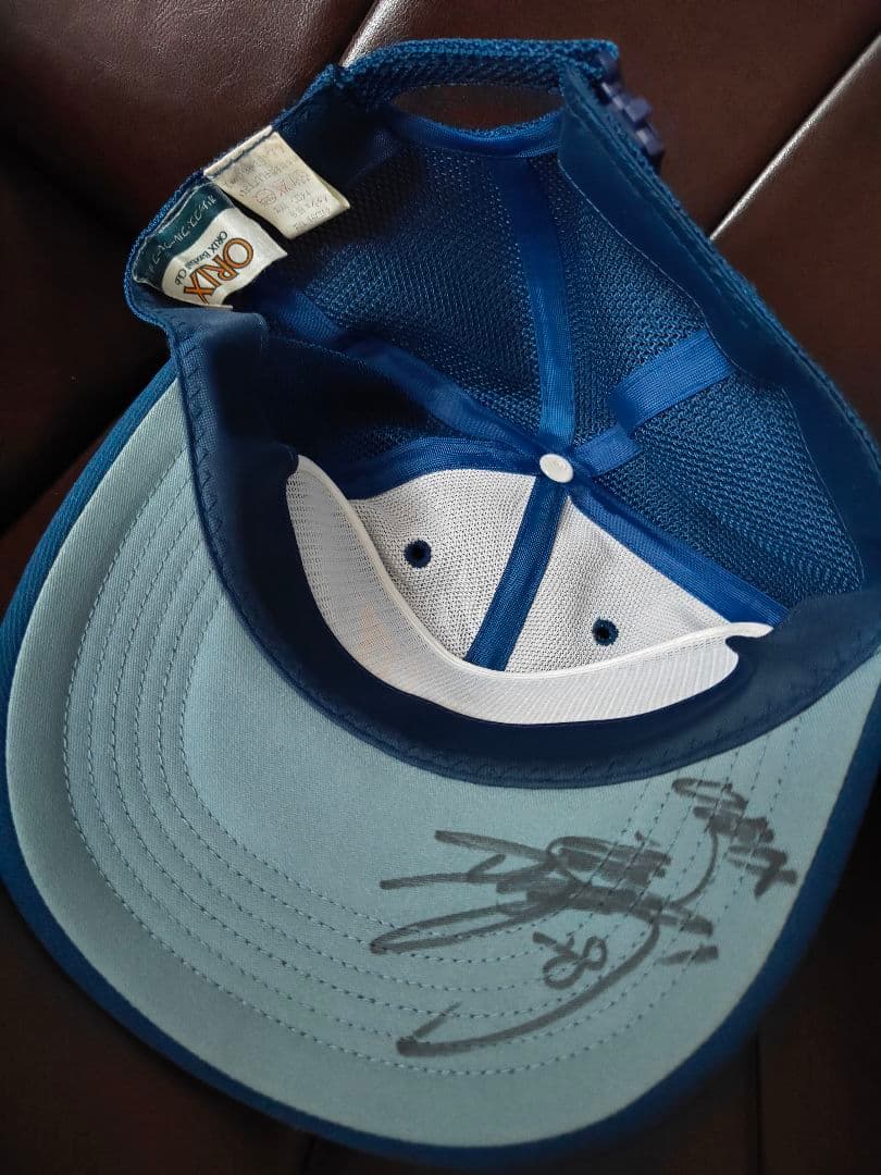 野球 ORIX オリックス ブルーウェーブ キャップ 帽子 星野伸之 サイン