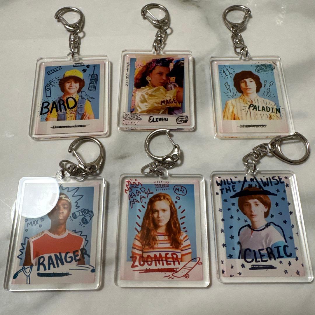 A*a様 ストレンジャー・シングス　落書きデザイン キーホルダー全6種類セット