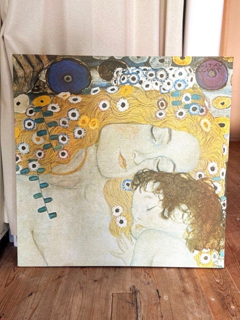 【廃盤品レア】IKEAクリムト/母と子/大判アートパネル　美品