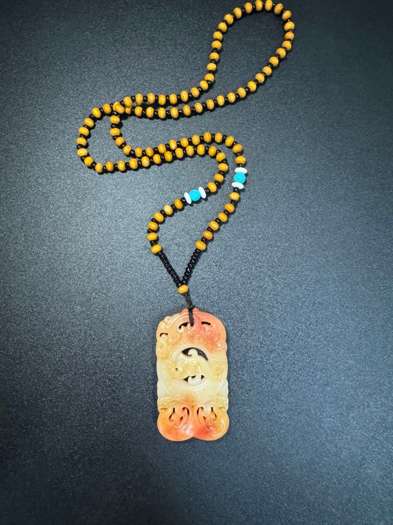 本玉 鳳凰　時代物 お守り 極細工 和田玉 漢代 骨董 玉彫 古玩 開運