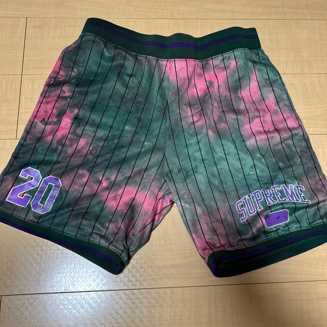supreme バスケットボールショーツ Mサイズ グリーン 古着